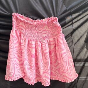 Vibrant Pink Swirl A-Line Skirt